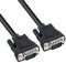 DTECH 2m DB9 RS232 Serial Cable Male to Male Computer Extension Lead Straight Through（6ft, Black）