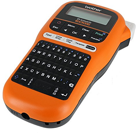 Brother PT-E105 P-Touch Edge Handheld Industrial Monochrome Label Maker with Interactive Menu and Automatic Lamination (AAA Batteries Not Included)