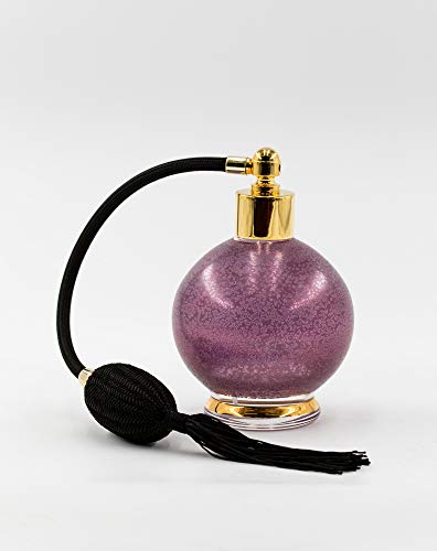 martinoli pulverizador para Perfume de cristal de BOHEMIA en forma de bola, Violeta/Dorado – 400 G