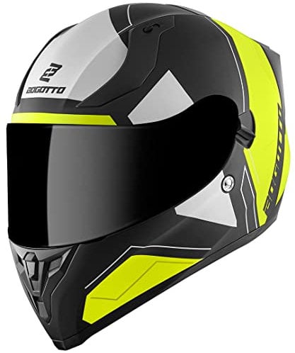 Bogotto V128 Strada Helm, schwarz matt/gelb, XL