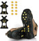 BETLLEMORY Ice Cleats, Ice Grips Traaction Cleats Grippers Anti-Rutsch Over Shoe / Boot Rubber Spikes Steigeisen mit 10 Stahlnieten Steigeisen + 10 Extra Stollen (Medium, Schwarz)
