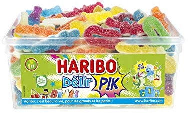 HARIBO - Delir PIK - Assortiment De Bonbons Piquants - Sans Colorants Artificiels - Boîte De 850 g