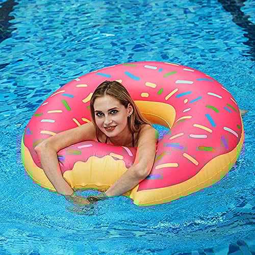 Schwimmring Erwachsene, GUBOOM Schwimmring Donut Aufblasbarer Schwimmring 120cm Großes Sommer Wasser Spielzeuge Strandspielzeug Schwimm Ring Schwimmsessel Schwimmreifen Erwachsene