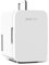 MONCOOK Mini Fridge For Bedrooms - Small, Portable & Quiet - Glass Door Mini Fridge For Skincare, Food & Drinks - Cooling & Warming Function - Perfect For Home, Office, Car Or Travel - 6L White