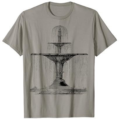 Water Fountain Drawing T-Shirt