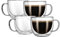 CNGLASS 240ml/8oz Doppelwandige Gläser, Klare Isolierte Kaffeetassen Glas mit Griff für Latte Macchiato, Cappuccino, Kaffee, 4er-Set