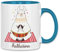 wowshirt Tasse Personalisierte Geschenk-Idee Lama Alpaka Eigener Name Meditation Relax, Farbe:White - Light Blue