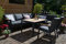 bomey Lounge Set I Alexia Teak Ecklounge + Teak Tisch + 2 Stühle