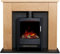 Adam Chester Stove Fireplace in Oak & Black with Sureflame Keston Electric Stove in Black, 39 Inch