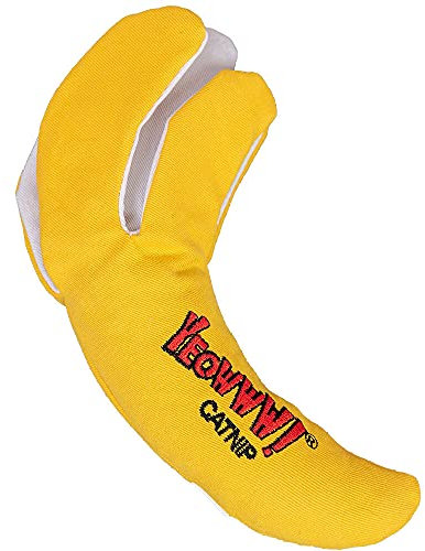 YEOWWW! Geschältes Bananen-Katzenminze-Spielzeug für Katzen, gelb, 15,2 cm