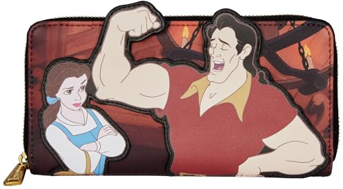 Loungefly Disney Villains Scene Gaston Ziparound Wallet, Mehrfarbig, Einheitsgröße, Disney Villains Scene Gaston Geldbörse mit umlaufendem Reißverschluss