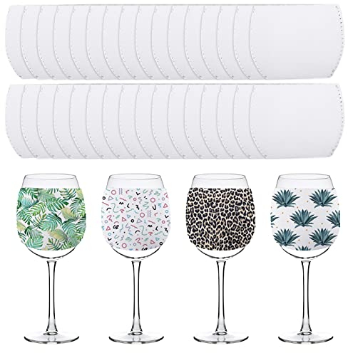 Bulk Sublimation Blank Wine Glass Sleeve Neoprene Wine Glass Sleeve Sublimation Neoprene Insulator Cover for Wine Glass Sublimation Ornaments Supplies