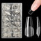 500 Stück Falsche Nägel Nagelspitzen,Acryl Falsche Künstliche Nägel Tips,Full Cover Nail Tips,Fake Coffin Nail Tips für Damen,12 Größen,Halbmattierte,Lange Sargform…
