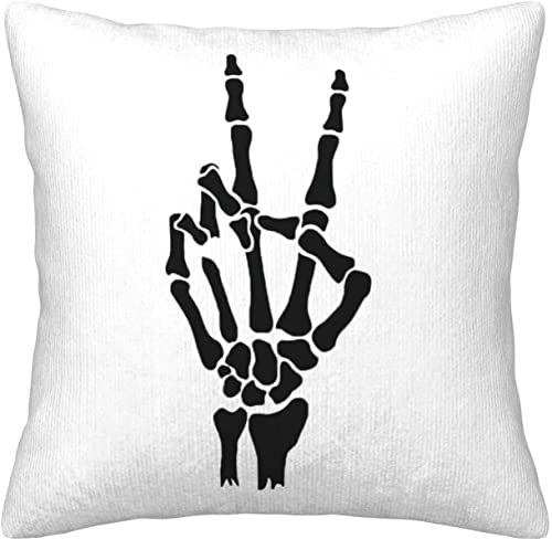 Dekoratives Dekokissen, Handskelett-Kissen 16x16, Luxus Dekokissen für Couch Schlafsofa