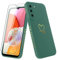 Vauki Hülle für Samsung Galaxy A14 5G mit 2 Stück Schutzfolie Handyhülle Mädchen mit Herz Motiv Muster Weiches Dünne Silikon TPU Stoßfest Kratzfeste Case Kompatibel mit Samsung A14 5G,Grün