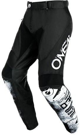 O'NEAL | Motocross-Hose | Enduro Motorrad | Strapazierfähige Denierstoffe, Mit großer Bewegungsfreiheit, Athletische Passform | Pants Mayhem Scarz V.24 | Erwachsene | Schwarz Weiß | Größe 42