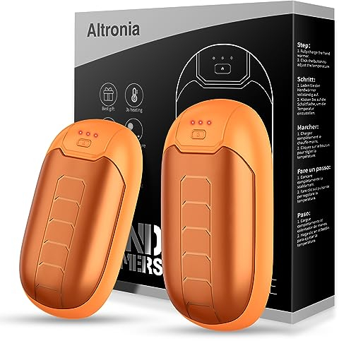 Calentador de Manos Recargable, 6000mAh Calentador de Manos Eléctrico Reutilizable portátil, 3 Niveles 35-55°C Temperatura Dura 5-7 Horas, Calentador de Manos USB, para Raynauds, Exterior, Camping