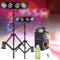 Générique Pack 2 Pieds Éclairages Lumières Projecteurs PAR Astros Mooving Light & Sound LEDBAR-ASTRO-RC - Machine Fumée FOGGY-ASTRO LED Fête Bar Anniversaire Soirée