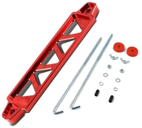 Car Battery Hold Lock, Aluminum Alloy Battery Tie Down Mount Bracket with 8/10 J bolts & Bolts for Car Batterys Mount Bracket Hold Lock