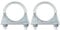 sourcing map Muffler U-Bolt Clamps for 50mm(2) Diameter Exhaust Tail Pipe, 2pcs Exhaust U Clamp Saddle Type U-Bolt Clamps