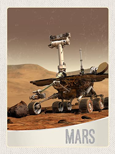 Blechschild 30x40 Weltall Mars Rover Curiosity Galaktisch Wand Deko Cafe Sammler Geschenk