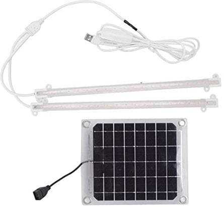 Bordstract Lámpara De Calor Con Energía Solar, Calentador Solar De Invernadero, Panel De Luz LED Para Cultivo Para Ayudar A Las Plantas De Interior A Crecer En Macetas(20W)