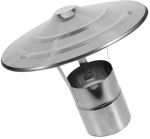 Happyyami Stainless Steel Chimney Flue Cowl Rainproof Smokestack Cover Chimney Vent Caps for Home Stove Pipe Roof Vent Caps