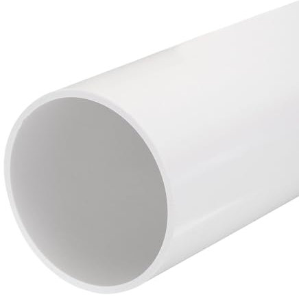 QUARKZMAN Tube Rigide en PVC Tube Rond 101,6mm ID 110mm OD 20cm Longueur Blanc pour Conduites d'Eau, Artisanat, Manchons de Câbles