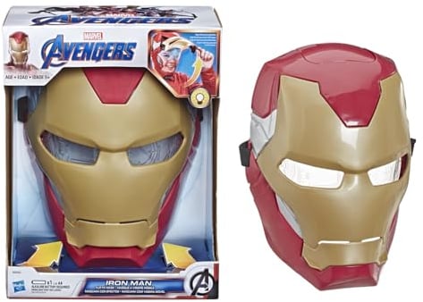 Marvel Avengers Iron Man Flip FX Mask Age 5+ with Flip-Activated Light Effects, Gifts for Kids