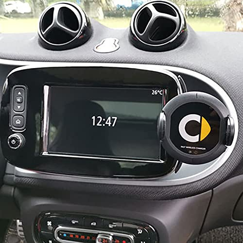 LHMM Handyhalterung Auto, für Smart 451 Smart 453 fortwo forfour hochwertig robust Smartphone Halterung Lüftungsschlitze,normal-453 Navigation-2