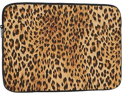 Leopard Print Laptop Sleeve - 17 Inch Shockproof Oxford Fabric Protective Case