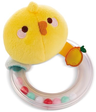 NICI Rasselring Piu Piu 11cm gelb - Kuscheltier für Babys und Kleinkinder zum Greifen, Knuddeln, Entdecken und Einschlafen