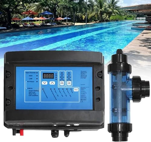 Clorador Salino Por Electrólisis, Dispositivo Clorador Spa Agua Salada, Clorador Agua Salada, Sistema Generador Cloro Para Piscinas Agua Salada, Para Piscinas, Máquinas Tratamiento Agua Spa,30g/h