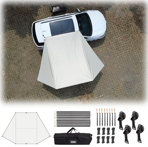 Top Lander Car Awning Wasserdicht Auto Tarp Markise Sonnensegel 8000mm UVbeständig Vorzelt für PKW Vans Campingbusse Wohnwagen Auto Camping SUVs