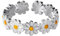 AYVRUOP Ring Damen Silber Gänseblümchen Ring Statement Ringe Blumenring Zierlicher Bandring Minimalistischer Fingerring Daumen Ringe Silber Ringe für Frauen Mädchen, 1 Stück