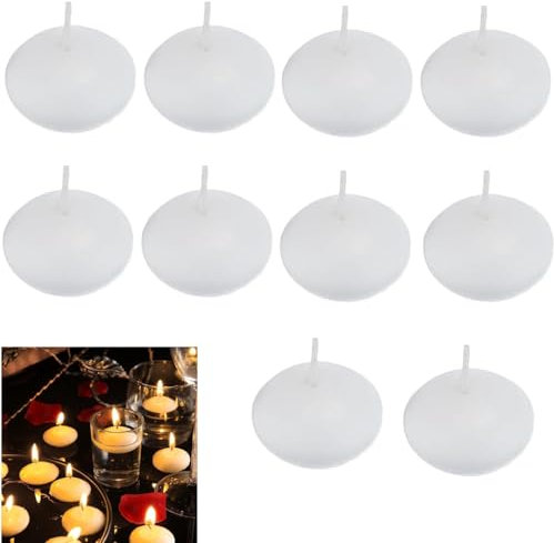 Floating candles,10 piezas Velas Flotantes sin Perfume,Velas Flotantes,Velas Decorativas Velas de Candelitas Cálidas Flotantes,para centros de mesa,para piscina,boda,fiesta