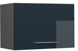 Vicco Hängeschrank Fame-Line, Dunkelblau Hochglanz/Anthrazit, 60 cm Flach