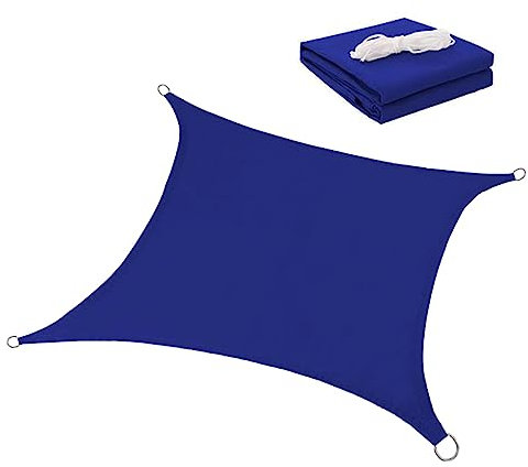 HANABASS Viereckiges Sonnensegel aus Polyester und Uv-Schutz für Garten Pool und Terrasse Robuste D-Ringe aus Edelstahl für Einfache Befestigung Langlebiger Sonnenschutz
