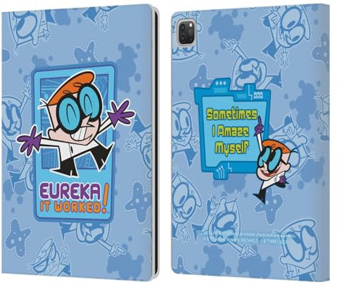 Head Case Designs Offizielle Dexter's Laboratory Es Hat Funktioniert Graphics Leder Brieftaschen Handyhülle Hülle Huelle kompatibel mit Apple iPad Pro 13 M4 2024