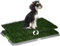 PawHut Inodoro para Perros con 2 Céspedes Artificiales Arenero para Perros con Rejilla y Bandeja para Entrenamiento de Cachorros en Exterior e Interior 67x41x3,5 cm Verde