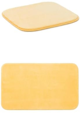 Gözze Badteppich Rio Premium 2er Set, 50x45 cm + 50x70 cm, Farbe: gelb