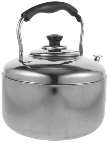 CRILSTYLEO Wasserkocher aus Edelstahl pfeifender Teekessel pfeifender Wasserkocher Teekessel edelstahlkanne edelstahlwasserkocher Küchengerät Herd Wassertopf Rostfreier Stahl Silver