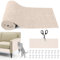 300cm x 40cm Alfombra Rascador Gatos, Tapete Rascador Gatos Autoadhesivo, DIY Recortable Protector Sofa Gatos con 20 Tornillos para Proteger Sofá Muebles Pared (Blanco Roto)