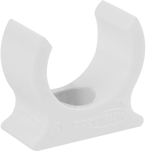 Electrical Conduit System, 20mm White PVC, Boxes, Bends, Tees and Accessories (INSPECTION ELBOW) (SPRING CLIP SADDLE WHITE 10 PACK)