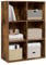 WOLTU Bücherregal mit 6 Fächern, Würfelregal Standregal, Regal für Wohnzimmer Arbeitszimmer Schlafzimmer Büro, rustikales Braun, 29x89x59,6 cm