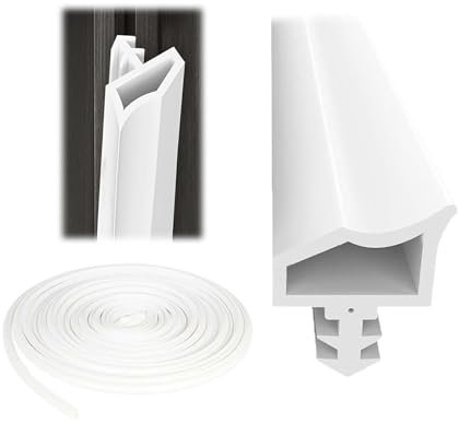 ZHYUAN Joint de porte 22m, Isolation acoustique, Étanchéité à l'humidité, Anti-collision, Blanc, Caoutchouc