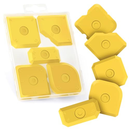 5 Pièces Lissoirs à Joints,Lisseur Joint Silicone,Ensemble d'outils de Calfeutrage,Kit de Outil de Calfeutrage Silicone ,Spatule Joint Silicone,Pour Embellir les Joints de Carrelage