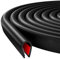Kantenschutz Blech, 6MM x 4M Flexibel Kantenschutz Gummi, U-förmige Kantenprofil Selbstklebend, Kantenschutzprofil Aus EPDM für Blech, Autotüren, Luke, Glasplatten, Tischecken (Schwarz)