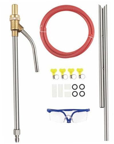 Kit per sabbiatura con idropulitrice, kit per pistola sabbiatrice con attacco rapido da 1/4 di pollice, set per sabbiatura a umido con ugelli di ricambio e occhiali protettivi. per