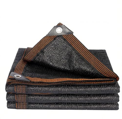 Rete Ombreggiante con Occhielli, Telo Ombreggiante, Copertura Parasole Esterna per Pergola Piante da Patio Serra Pollaio Nero Tasso di Ombreggiatura del 90%(4 x 5 M)